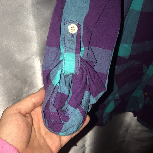 Apple 🍎 bottoms button up shirt Juniors size M - Picture 6 of 8